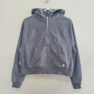 Rhoback Hoodie Women's Small Clarity Half Zip Gray Oversized Athleticwear Gym